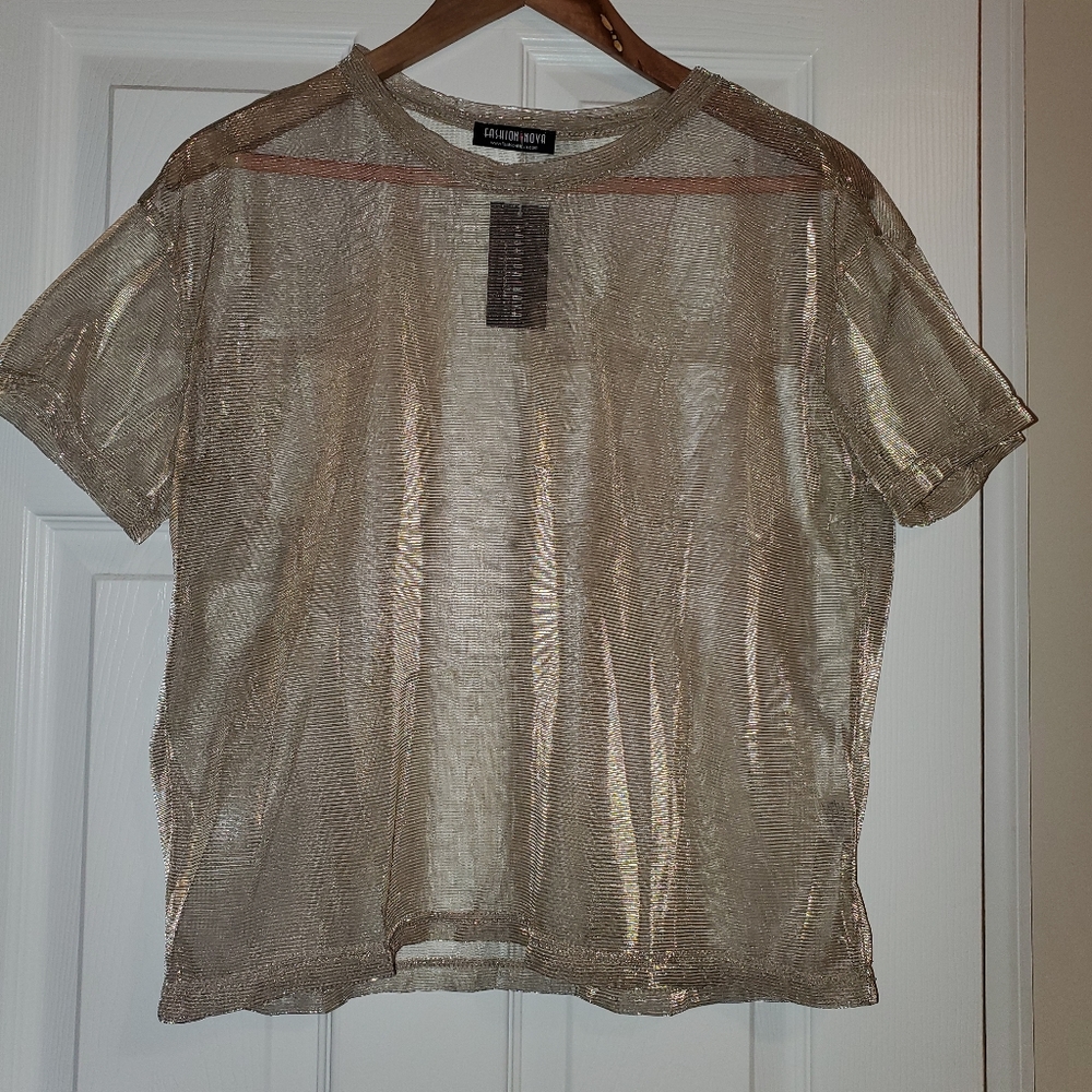 Gold See-through Top